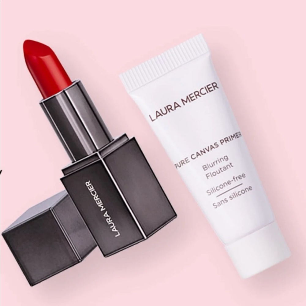 LAURA MERCIER 3p Mini Red Lipstick, Primer & Mascara NIP $45